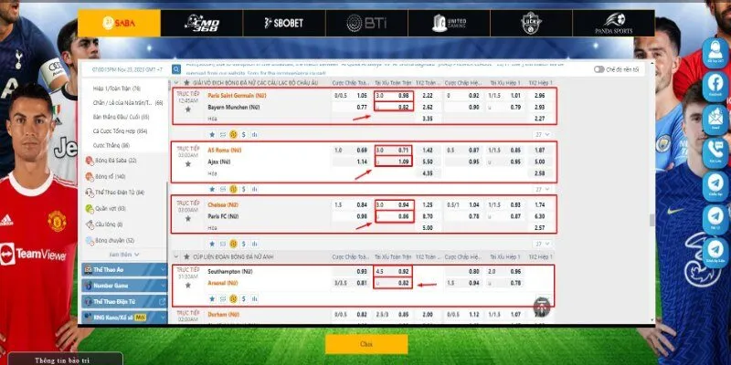 Theo dõi bảng kèo kỹ lưỡng